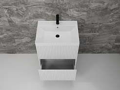 Style Line Мебель для ванной Стокгольм 60 белый рифленый софт – фотография-6